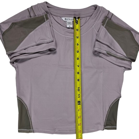 Athleta Ignite Top Shasta Purple/Bluff Gray Cropped Size Medium - Picture 11 of 15
